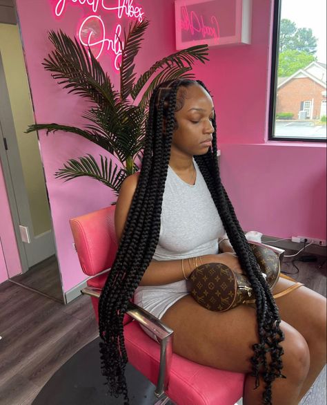 Jumbo Knotless Box Braids, Braids Large, Large Knotless Braids, Brown Braids, Large Knotless, Jumbo Knotless, Brown Skin Girl, Knotless Box Braids, Acrylic Toes