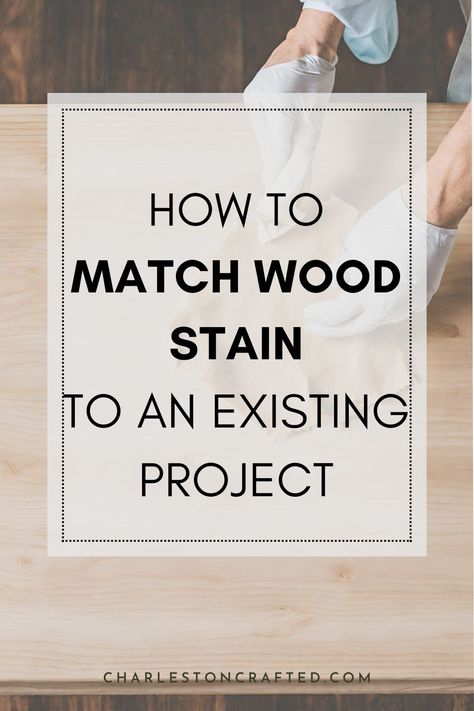 how to match wood stain to an existing project Stain On Different Types Of Wood, How To Stain Wood, Best Wood Stain, Wood Restoration, Painting Tricks, Diy Wood Stain, Stain Techniques, Wood Repair, Oil Based Stain