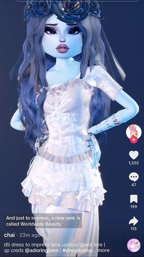 Corpse Bride Royale High, Dti Moonguardian, Enchanted Night Dti, Corpse Bride Dress To Impress, Halloween Dti, Corpse Bride Dress, Dead Bride, Morning Glories, Fairy Dresses