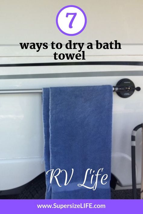 Camper Towel Drying Rack, Camping Towel Drying Rack, Rv Drying Rack Clothes, How To Dry Towels In Bathroom, Rv Towel Drying Rack, Rv Drying Rack, Wet Towel Hanging Ideas, How To Hang Bath Towels, Camper Revamp