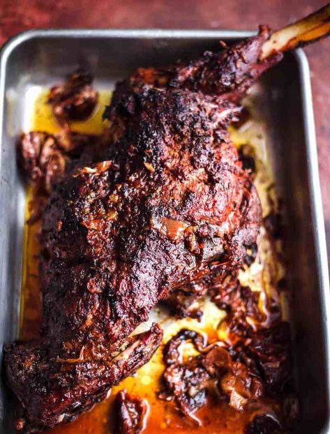 The MOST tender Leg of Lamb Slow Cook Lamb Leg, Slow Cooked Lamb Leg, Leg Of Lamb Recipes, Lamb Leg Roast, Tik Tok Pasta, Saffron Syrup, Lamb Roast Recipe, Ras Malai, Cheesy Cauliflower Bake