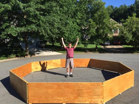 Gaga Pit, Diy Ball Pit, Gaga Ball Pits, Gaga Ball, Fall Festival Games, Eagle Project, Homeschool Projects, Girl Scout Swap, Pool Ball