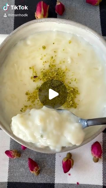 Simply Lebanese on Instagram: "Put together this reel to show you how EASY this rice pudding is to make!😋  Creamy rice pudding is flavored with Orange Blossom Water and Rose Water for this dreamy Lebanese dessert known as Riz bi Haleeb. Full recipe is on the blog— link in bio ▶️ #ricepudding #rizbihaleeb #orangeblossomwater #rosewater  . . . #foodreels #recipereel #feedfeed #forkfeed #onthetable #homecooking #buzzfeast #foodvsco #lovefood #beautifulcuisines #cookandtell #eatingfortheinsta #foodstyling #thelebanesefoodies #getinmybelly #eatdelicious #f52grams #lefooding #eeeeeats #bestfoodfeed #foodgawker #lebanontimes #lebanoneats #huffposttaste #lebanonspotlights #tastemademedoit" Lebanese Rice Pudding, Lebanese Desserts, Creamy Rice Pudding, Lebanese Food, Creamy Rice, Orange Blossom Water, Lebanese Recipes, Rice Pudding, Rose Water