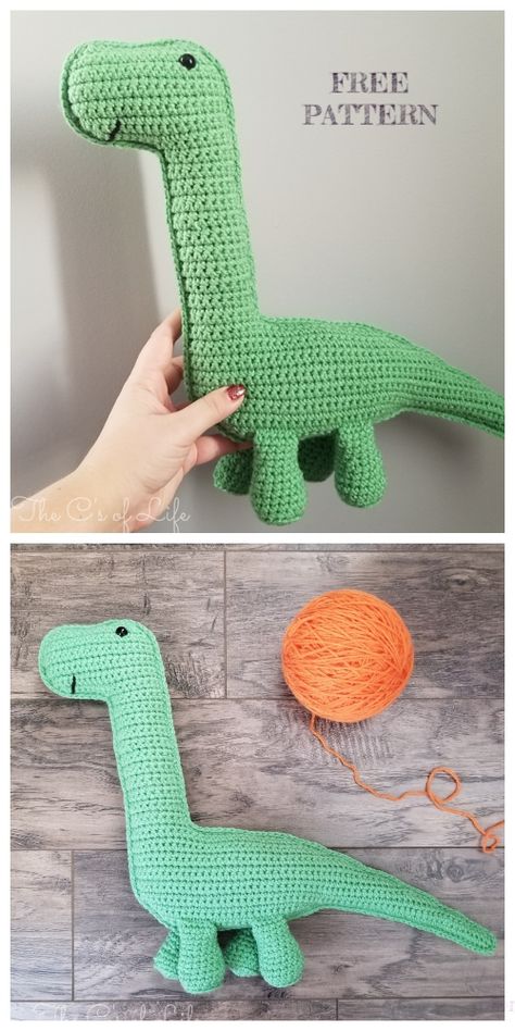 Crochet Brachiosaurus  Dinosaur Amigurumi Free Patterns Brachiosaurus Crochet Pattern, Crochet Dinosaur Applique, Arumigami Crochet, Easy Crochet Dinosaur Free Pattern, Crocheting Dinosaur, Crochet Cuddler Free Pattern, Crochet Brachiosaurus, Crochet Ragdoll Free Pattern, Brachiosaurus Crochet