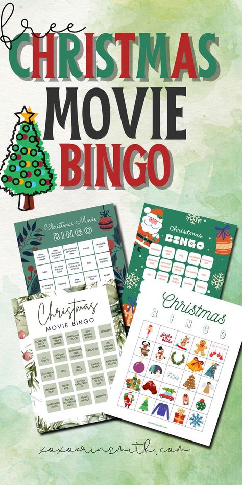 fun collection of free Christmas movie bingo cards to print Christmas Games For Groups, Christmas Movie Bingo, Bingo Printable Free, Free Christmas Movies, Christmas Movie Marathon, Movie Bingo, Bingo Free Printable, Christmas Bingo Printable, Fun Family Christmas Games