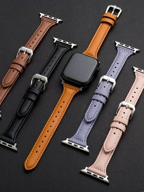 Slim Leather Strap For Apple Watch bands 45mm 44mm 40mm 41mm 42mm 38mm Ultra 2 49mm 44 mm Bracelet Apple Watch Bands, Watch Bands, Apple Watch, Leather Straps, Band, Bracelet, Leather