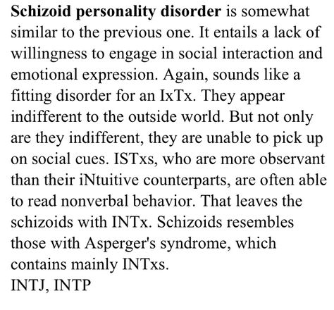 Personality types and personality disorders -- schizoid personality disorder Schizoid Personality Quotes, Melancholic Temperament, Mbti Enneagram, Istp Personality, Personality Quotes, Personality Disorders, Parapsychology, Mind Thoughts, Social Cues