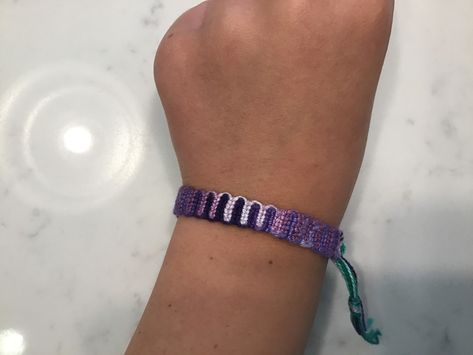 Vertical Wave bracelet Vertical Wave Bracelet, Embroidery Floss Bracelets, Floss Bracelets, Wave Bracelet, Embroidery Floss, Rope Bracelet, Embroidered Friendship Bracelet, Friendship Bracelets, Diy And Crafts