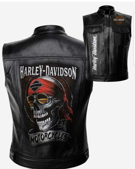 Harley Davidson Vest, Harley Davidson Leather Jackets, Apocalyptic Fashion, Motorcycle Vest, Biker Vest, Jackets Men Fashion, Harley Davidson Motorcycles, Modern Fashion, Leather Fashion