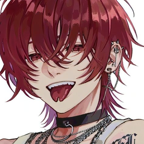 Red Hair Anime Guy, Red Hair Boy, Anime Red Hair, Red Hair Men, 캐릭터 드로잉, Gothic Anime, Guy Drawing, Character Design Male, Cute Profile Pictures