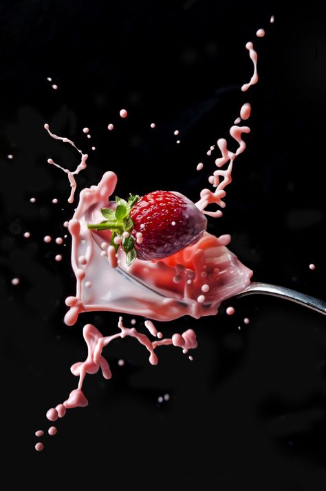 Food Splash Photography, Milk Splash Photography, Splash Photography Ideas, Panning Photography, Flying Photography, Commercial Photography Product, Photography Coursework, Shutter Speed Photography, Micro Photography