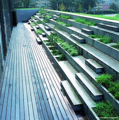 Basement Finish, Landscape Stairs, Landscape Steps, Urban Landscape Design, Garden Steps, Outdoor Stairs, Concrete Steps, Landscape And Urbanism, Walkout Basement