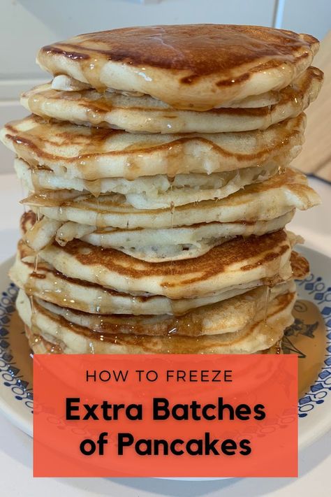 How to Freeze Extra Pancakes Back To School Prep, Freeze Pancakes, Making Pancakes, Back To School Breakfast, Pancakes For Breakfast, Pancakes From Scratch, School Breakfast, School Prep, Grocery Savings