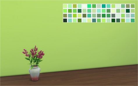 Veranka: Shades of Green Walls • Sims 4 Downloads Sims Furniture, The Sims 4 Pc, Sims 4 Clutter, Palette Art, 4 Wallpaper, The Sims 4 Download, Sims Four, Green Walls, Sims 4 Update