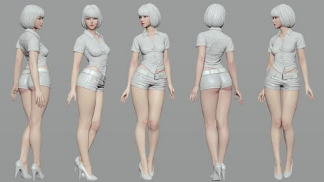 ArtStation - Black & White, SungWoong Kim Art Reference Poses Models, Celana Jogger Wanita, Holiday Skin, 3d Pose, 3d Karakter, Players Club, Human Figure Drawing, Character Model, 3d Modelle