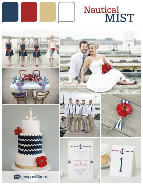 Clambake Wedding, Wedding Colors Schemes, Wedding Color Schemes Blue, Nautical Wedding Inspiration, Wedding Color Pallet, Nautical Wedding Theme, Yacht Wedding, Nautical Inspiration, Colors Schemes