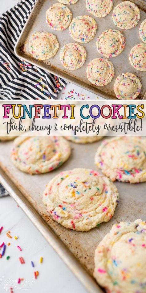 Cooking With Karli, Funfetti Cookies, Bebidas Do Starbucks, Cookies Easy, Funfetti Cake, Classic Cake, Läcker Mat, Cake Mix Recipes, Cake Mix Cookies