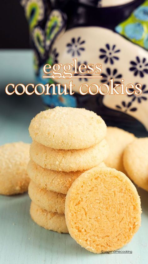 Coconut Recipes Easy, Best Cookies Recipes, Cookies Recipes Indian, Cookie Recipes Easy, Indian Cookies, Easy Indian Dessert Recipes, Easy Indian Dessert, Eggless Cookie Recipes, Cookies Lemon