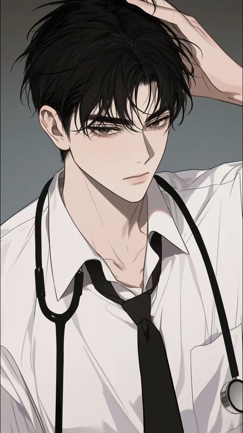 Doctor Anime, Manhwa Guys, Manhwa Men, Manhwa Boys, Doctor Drawing, Dark Anime Guys, 캐릭터 드로잉, Cool Anime Guys, Anime Character Drawing