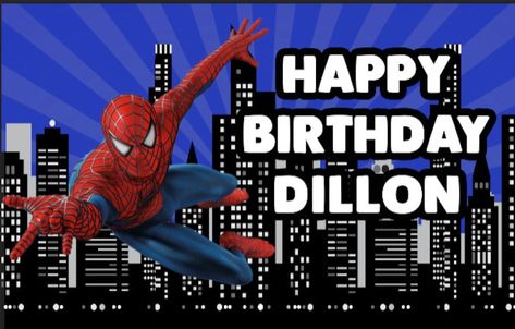 Spiderman Birthday Backdrop, Spiderman Birthday Party Decorations, Background For Photo, Spiderman Birthday Party, Happy Birthday Name, Vinyl Banner, Spiderman Birthday, Birthday Name, Vinyl Banners