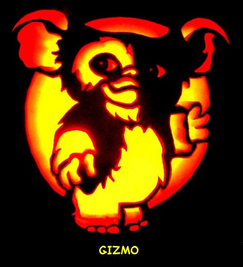 Gizmo Pumpkin Carving by diviantart....may try it this year Gremlin Pumpkin Stencil, Gizmo Pumpkin Carving Stencil, Gremlins Pumpkin Carving, Gremlin Pumpkin Carving, Nerdy Pumpkin Carving, Gizmo Pumpkin, Gremlin Pumpkin, Horror Movie Pumpkin Carving, Pumkin Carving Ideas Creative Easy