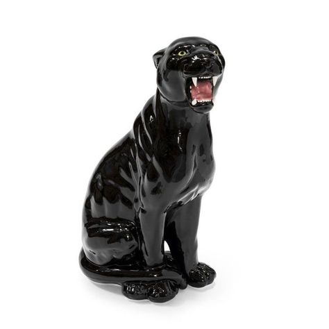 black sitting leopard statue Sitting Leopard, Black Panther Statue, Panther Statue, Leopard Statue, King Of The Forest, Ward Off Evil Spirits, Panther Sculpture, Statues For Sale, Art Deco Home