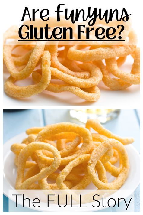 Looking for a tasty gluten free snack? Here are some yummy alternatives to Funyuns (crispy onion flavored ring). Salty Gluten Free Snacks, Homemade Funyuns Recipe, Gluten Free Onion Rings Air Fryer, Gluten Free Salty Snacks, Homemade Funyuns, Gluten Free French Fried Onions, Funyuns Recipe, Gluten Free Pizza Rolls, Gluten Free Onion Rings