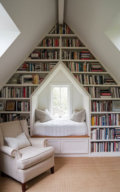 29 Cozy Attic Bedroom Ideas for a Dreamy Retreat Attic Decoration Ideas, Lighting For Attic Ceilings, Small Attic Room Ideas Bedrooms, Big Loft Bedroom, Attic Office Bedroom, A Frame Attic Bedroom, Attic Slanted Ceiling Ideas, Uk Loft Conversion Ideas, Secret Attic Rooms