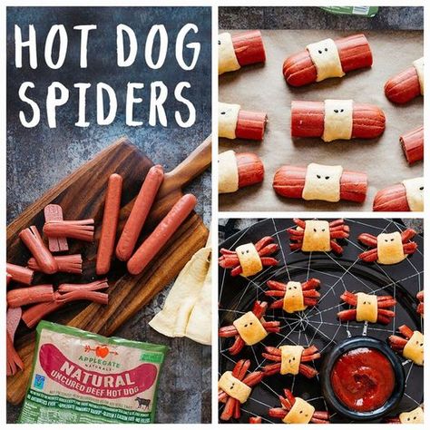 One Little Project Hot Dog Spiders, One Little Project, Crafty Morning, Fall Fun Food, Halloween Food For Party, Hot Meals, Fall Fun, Projects For Kids, Hot Dogs