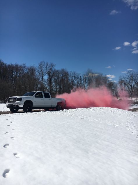 #genderreveal #burnoutgenderreveal #itsagirl #babyannouncement #pregnancy #smoke #truck Truck Gender Reveal, Pregnancy Gender, Gender Reveal, Baby Announcement, Workout Videos, Baby Shower