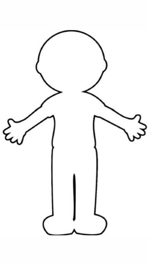 Body Tracing Art For Kids, My Body Crafts For Preschoolers, Human Body Crafts, Human Body Printables, Daycare Lesson Plans, Human Body Shape, Free Human Body, Body Preschool, Easy Preschool Crafts