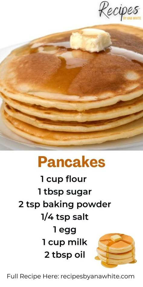 Pan Cakes Recipe Homemade Easy, Easy Recipes With Pancake Batter, Super Easy Pancakes Recipes, Diy Pancake Batter, Fluffy Pancakes Recipe, Quick Pancake Recipe 3 Ingredients, Diy Pancake Mix Easy, Pancake Topping Ideas, Homemade Pancakes No Baking Powder