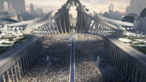 ArtStation - The Grand Plaza of Demacia, Joon Ahn بيوت ملكية, Grand Plaza, Concept Art World, Fantasy Castle, Fantasy City, Fantasy Places, Futuristic City, Fantasy Art Landscapes, Fantasy Concept Art