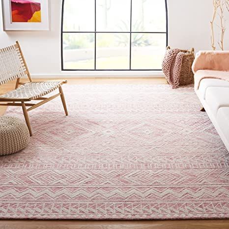 SAFAribal Gabbeh Shiiraz Oriental Area Rug 3x5 Wool Hand-Knotted Carpet (3' 1'' x 4' 10'')VIEH Metro Collection MET906U Handmade Premium Wool Living Room Dining Bedroom Area Rug 8' x 10' Dark Pink/IvoryT Family Room Rug, Multicolor Rug, Eclectic Area Rug, Safavieh Rug, Chic Rug, Bedroom Area Rug, Rug Size Guide, Rugs And Mats, Pink Ivory