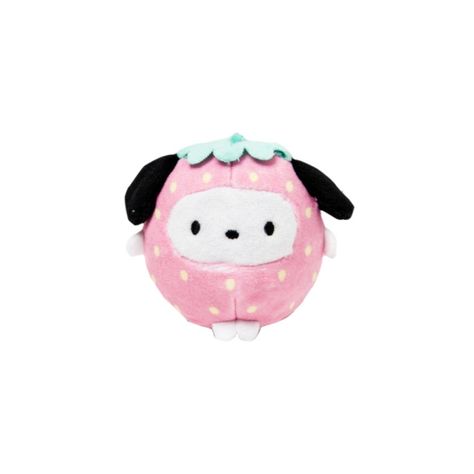 Pochacco Plush, Sanrio Plushies, Strawberry Costume, Scary Creepypasta, Sanrio Plush, Soft Wallpaper, Png Icons, Kawaii Room, Home Icon