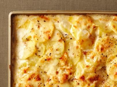 Four-Cheese Scalloped Potatoes Recipe : Food Network Kitchen : Food Network Cheese Scalloped Potatoes, Easter Side Dishes, Scalloped Potato Recipes, Cheese Potatoes, Asiago, Think Food, Cheesy Potatoes, Scalloped Potatoes, Julia Child