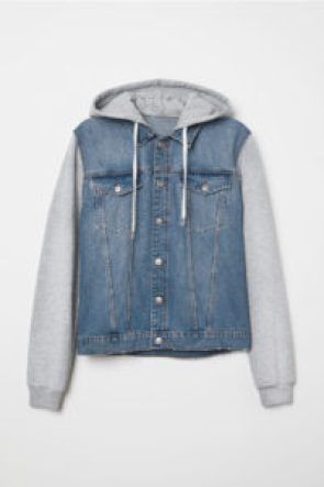 Vestiti In Jeans, Sneaker Trend, Denim Sweatshirt, Jean Jacket Outfits, Denim Hoodie, Denim Jacket Outfit, Denim Outfits, Hooded Denim Jacket, Sweatshirt Fabric