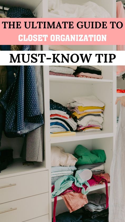 The Ultimate Guide to Closet Organization: Must Know Tip Step In Closet, Closet Organized, Messy Closet, Organize Your Closet, Closet Organization, Organization Hacks, Declutter, Fashion Blog, Closet