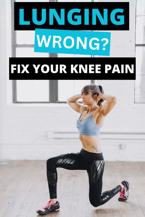 Avoid knee pain with lunging and try these lunge variations! Lunge Form, Redefining Strength, Lunge Variations, Knee Pain Exercises, Bad Knees, Body Exercises, Reverse Lunges, Fitness Workout For Women, Lower Body Workout