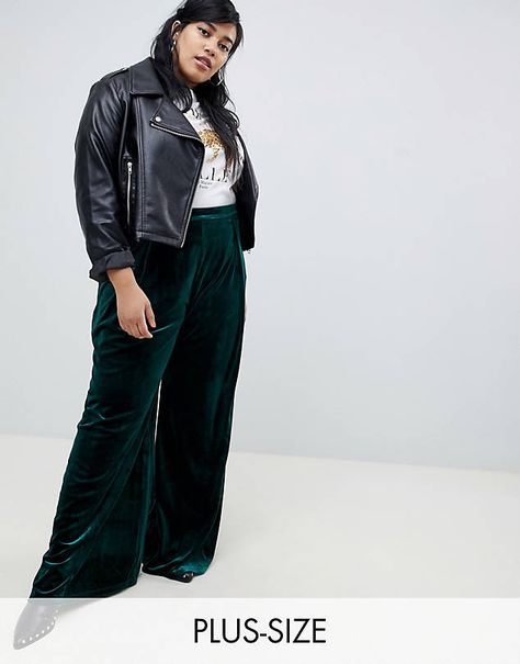 Wide Leg Pants Outfit Plus Size, Velvet Pants Outfit, Wide Leg Pants Outfit, Look Plus Size, High Waist Wide Leg Pants, Fashion Victim, Velvet Fashion, Velvet Pants, Summer Party Dress