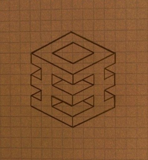 Isometric Sketch, Optical Illusions Drawings, Geometric Shapes Drawing, Art Cube, Graph Paper Designs, Illusion Drawings, Graph Paper Drawings, 3d Art Drawing, Geometric Pattern Art