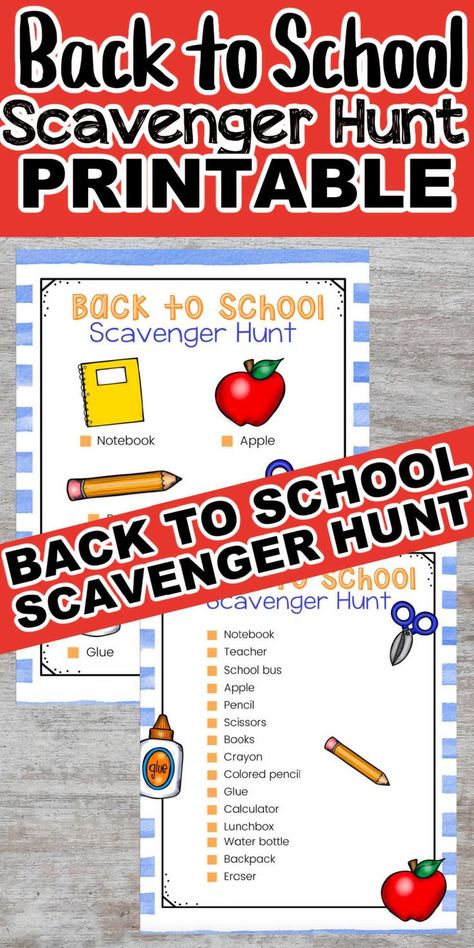 Ready for a school adventure? Try this Back-to-School Scavenger Hunt printable to get kids excited about learning! Back To School Scavenger Hunt Preschool, School Treasure Hunt, Back To School Scavenger Hunt, Classroom Scavenger Hunt, School Scavenger Hunt, Apple Back To School, Scavenger Hunt Printable, Get Ready For School, Welcome To School