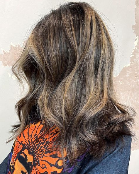 Dimensional Ash Blonde Balayage Highlights Dimensional Ash Blonde, Ash Blonde Balayage Highlights, Lived In Hair Color, Lived In Hair, Ashy Balayage, Warm Brunette, Blonde Balayage Highlights, Ash Blonde Balayage, Bronde Hair