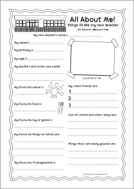 New teacher ‘all about me’ pupil information sheet (SB8490) - SparkleBox Student Info Sheet, About Me Worksheet, Me Worksheet, Student Information Sheet, All About Me Printable, Back To School Worksheets, All About Me Worksheet, Student Info, All About Me Preschool