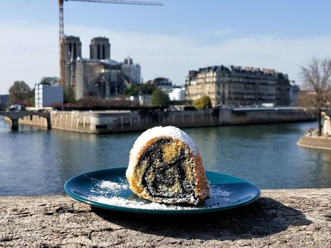 Poppy seeds roll strudel gluten free  notre dame seine River pont de la tournelle Paris France Poppy Seed Roll, Poppy Seed, Tea Or Coffee, Gluten Free Recipes, Free Food, Dairy Free, Poppies, Dairy, Gluten Free