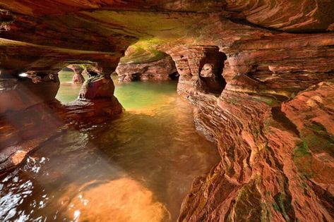 Northwoods Wisconsin, Superior Wisconsin, Apostle Islands National Lakeshore, Madeline Island, Ice Caves, Apostle Islands, Sea Cave, Wisconsin Travel, Forest View