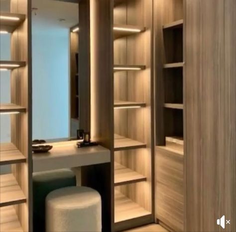 Closet Room With Makeup Table, Walk In Closet With Makeup Table, Walk In Wardrobe Ideas With Makeup Table, Walking Wardrobe With Dressing Table, Walkin Wardrobe With Dressing Table, Makeup Cupboard, Wardrobe Design With Dressing Table, Built In Dressing Table, Modern Closet Designs