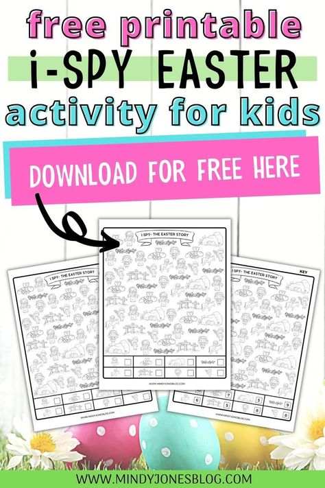 free printable i spy easter Free Printable Easter Activity Pages, Christian Easter Bingo Free Printable, Christian Easter Kids Activities, Easter I Spy Free Printable, Free Easter Printables For Kids, Easter Story Wheel Printable Free, Free Easter Printables Christian, Easter Puzzles Printable, Easter Church Activities