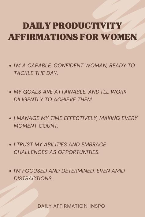 Empowering Affirmations, Work Productivity, Personal Celebration, Affirmations For Women, Journal Writing Prompts, Daily Positive Affirmations, Daily Gratitude, Confident Woman, Stay Focused