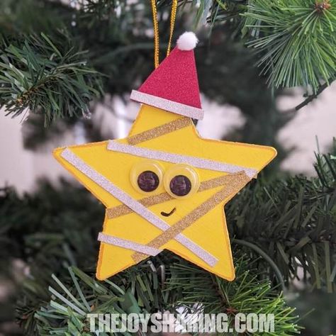 Thanksgiving Turkey Craft For Kids - The Joy of Sharing Star Ornaments Diy Kids, Preschool Star Craft, Christmas Star Crafts For Preschoolers, Christmas Stars Crafts, Star Crafts For Toddlers, Star Crafts For Kids, Christian Thanksgiving Crafts, Christmas Star Crafts, Turkey Craft For Kids